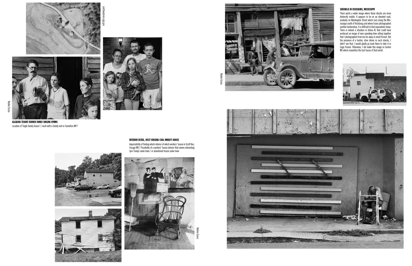Camille Fallet - Body Double - *Body Double a work in progress*, construction d'un remake du livre *American Photographs* de Walker Evans.