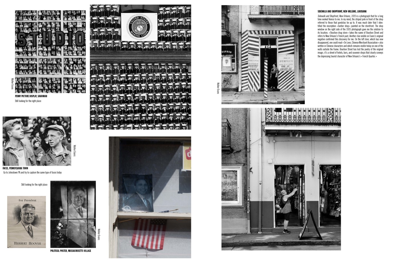 Camille Fallet - Body Double - *Body Double a work in progress*, construction d'un remake du livre *American Photographs* de Walker Evans.